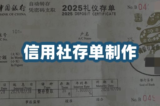 银行存单制作