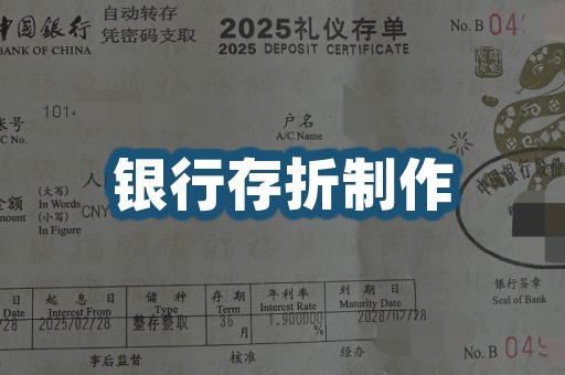 银行存折制作